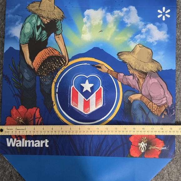 Walmart Limited edition Blue Reusable Tote Bag - Picture 4 of 6